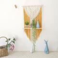 Macrame Wall Hanging Shelf, Boho Decorative Floating Plants Shelf