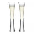 2pcschampagne Glasses Glitter Flutes Clear Cups Bubble Wine Tulip