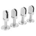 4 Pcs Glass Clamps 304 Glass Bracket Glass Panels with 40mm Rod