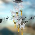 Solar Elephant Wind Chimes,hanging Light with Bells,for Garden Lawn