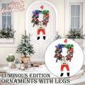 Artificial Christmas Decoration Funny Santa Claus Wreath Hanging A