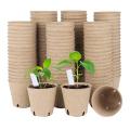 Seed Starting Pots with Drainage Holes Round Nursery Pot, with Labels