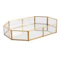 Nordic Style Glass Copper Geometry Storage Box(l)