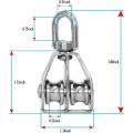 M20 Double Pulley Rope Crane Double Wheel Swivel Lifting Rope Pulley