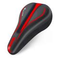 West Biking 3d Soft Bicycle Seat Breathable Bicycle Saddle Seat,red