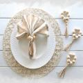 12pcs Wood Bead Napkin Rings with Tassels Rustic Weddings Home Decor