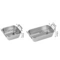Stainless Steel Food Storage Tray Double Ears Fried Chicken Square, B