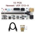 10pcs Usb 3.0 Pci-e Riser Card for Video Card X16 for Mining, Black