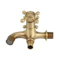 Water Faucet,wall Mounted Vintage Solid Brass Faucet Single Cold