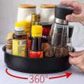 360 Rotating Tray Kitchen Storage Container Spice Jar Snack -m