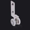 20pcs Bend Pipe Metal Bearing Pulley Block with Two Plastic Wheel