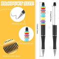 50pcs Plastic Beadable Pen Bulk Ballpoint Pen with 50 Refills Black