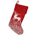 Thick Knitting Christmas Socks Gift Bag Santa Snowman Deer Socks C
