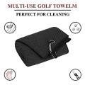 Tri-fold Golf Towel 16 X 24 Inch Cleaning Brush Green Fork Set