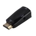 1080p Hdmi Male to Vga Female Adapter 3.5mm Audio Output Cable Black