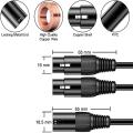 Xlr Splitter Cable 3-pin 1 Xlr Female to Dual Xlr 2 Male Patch Cable