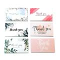 180 Pcs Exquisite Thank You Cards with Green Leaves Design