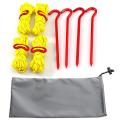 Camping Tent Rope Ground Peg Set Reflective Rope with Rope Buckle,f