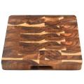 Thick Acacia Wood Cutting Board 30x30x3cm Reversible