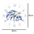 Transparent Acrylic Wall Clock Dolphin Home Color Clock Home Decor