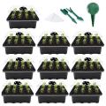 10 Pack Seed Starter Trays Plant Germination Kits with Dome and Base