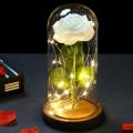 Artificial Eternal Rose Led Light Valentine Day Gifts(transparent)