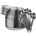 Stainless Steel Measuring Cups and Spoons Set Of 14 Pieces,portable