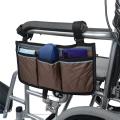 Multifunctional Wheelchair Side Storage Bag Office Chair Brown