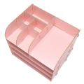 1pcs 4-layers Wood Office Table Organizer Assembled Office Supplies D