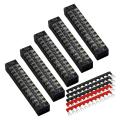 10 Pcs 12 Positions Dual Row 600v 15a Screw Terminal Strip Blocks