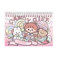 50 Pcs Kawaii Cartoon Character Pattern Sticker Coil Book Girl's Gift