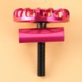 Folding Bike Hinge Clamp Cnc Aluminum Alloy C Buckle,rose Red