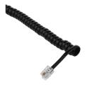 2 M Black Telephone Extension Coil Cable Cord