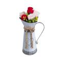 Wrought Iron Flower Pot Retro Tin European Vase Garden Decoration