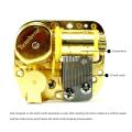 Diy 18 Note Gold Plated Windup Musical Mechanism Movement