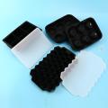 3 Pack Silicone Ice Cube Trays,square Honeycomb Ice Cube Mold,black