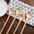 A Set Of 4 Long Mixing Spoons for Cooking, for Children's, Wooden