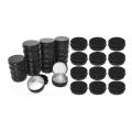 12pcs 1oz Black Aluminum Tin Jars Round Screw Lid