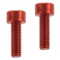 1 Pair Bike Water Bottle Cage Bolts M5 Aluminium Alloy Red