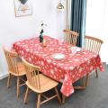 Christmas Table Cloth Wipeable Waterproof for Kitchen Decorations