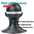 10pcs Adjustable Mask Ear Protection Buckle Prevention Ear Pain Black