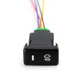 Waterproof Fog Lamp Switch with 4 Line for Toyota Lexus White Light
