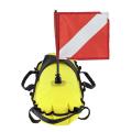 Inflation Diver Down Float with Flag &rope,for Freediving ,yellow