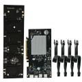 Eth-hsw2 Btc Mining Motherboard Set with 4x6pin to 8pin Power Cord