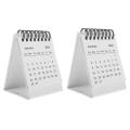 2x 2022 Calendar Stand Up Calendars for Office Table Decoration White