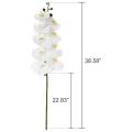 2 Pcs 38inch Artificial Real Contact Orchids Flowers for Diy Wedding
