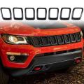 7pcs Front Grill Ring Inserts Frame Kit for 2017-2019 Jeep Compass