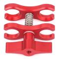 Butterfly Clip Clamp Diving Light Arm Ball Head Mount Adapter,red