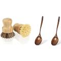 2pcs Wooden Spoons Long Handle Kitchen Cooking Mixing Food Spoon