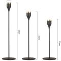 Modern Gold with Black Metal Candle Holders Wedding Home Decor,c